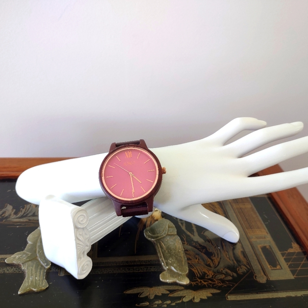 Jord Frankie Series I Purple Heart Wood Watch